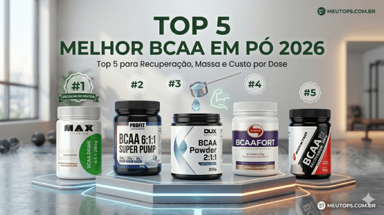 Melhor BCAA em Pó 2026: Top 5 para Recuperação, Massa e Custo por Dose