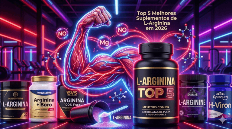 Melhores suplementos de L-Arginina 2026: Top 5 (custo por dose e rendimento real)