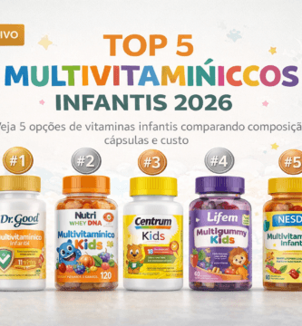 melhor multivitamínico infantil 2026 comparativo top 5 vitaminas infantis