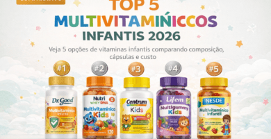 melhor multivitamínico infantil 2026 comparativo top 5 vitaminas infantis