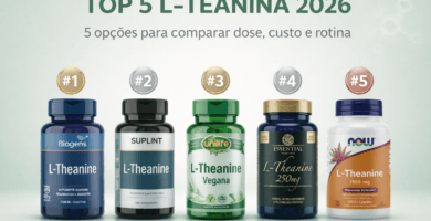 melhor l-teanina em cápsulas 2026 comparativo top 5 suplementos