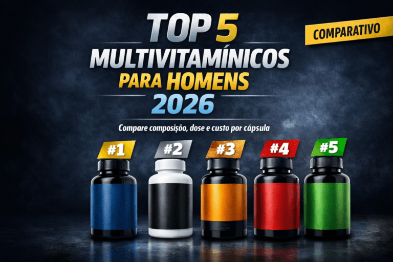 Melhores Multivitamínicos para Homens 2026: Top 5 com Zinco, Boro e Energia