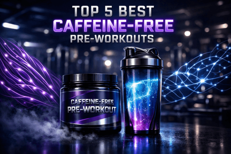 Melhor pré-treino sem cafeína 2026: top 5 para treinar à noite com pump e foco